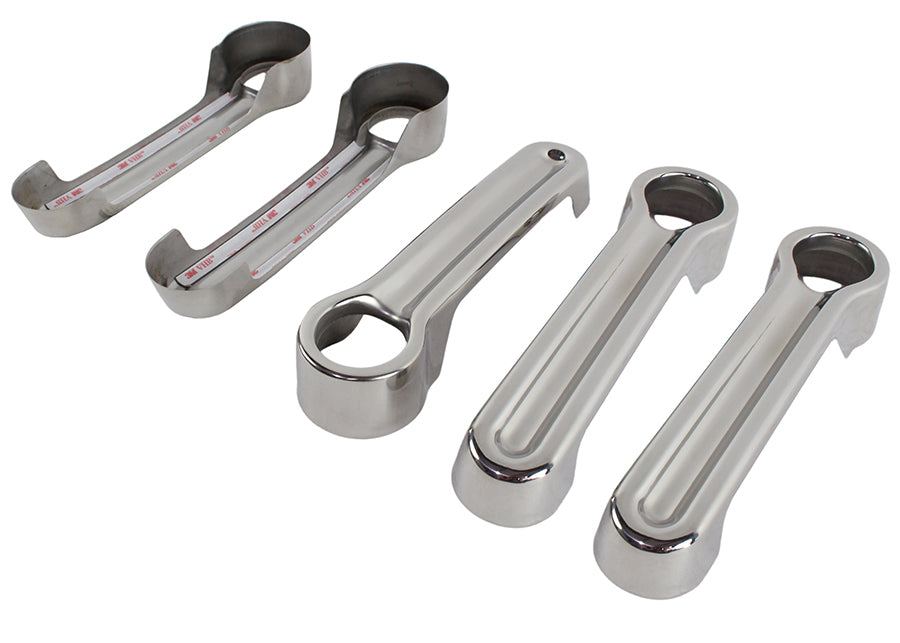 Kentrol Jeep JK Exterior Door Handle Covers 10 Pieces 07-18 Wrangler JK Polished Silver Kentrol