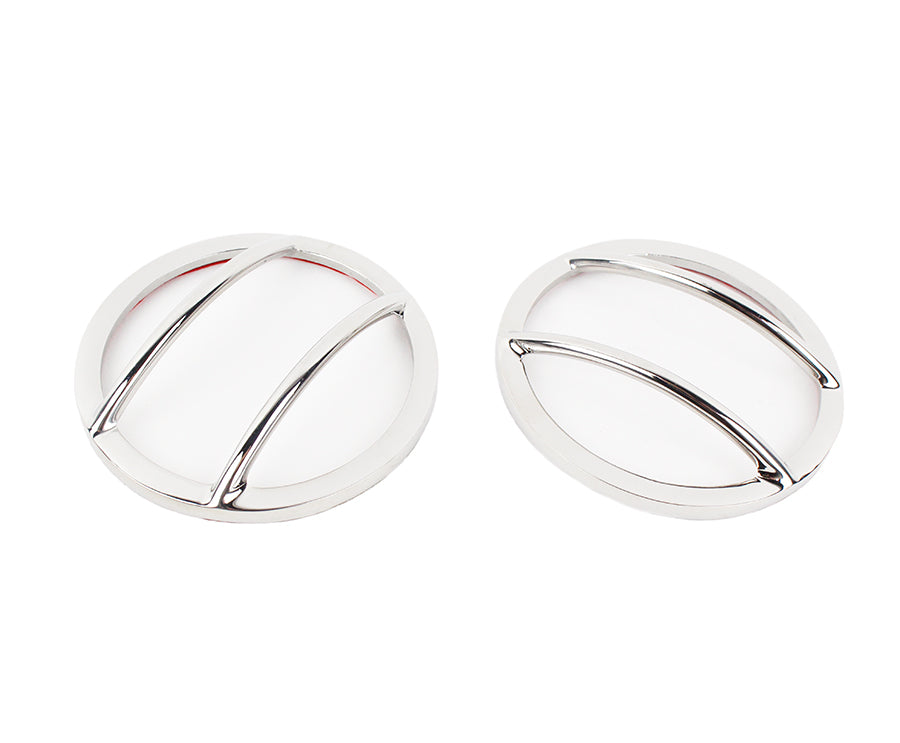 Kentrol Jeep JK Fog Light Cover Pair 07-18 Wrangler JK Polished Silver Kentrol