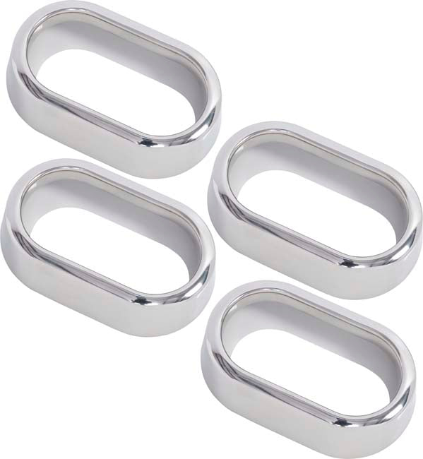 Kentrol Jeep JK Interior Door Handle Bezels 4 Pieces 07-10 Wrangler JK Polished Silver Kentrol