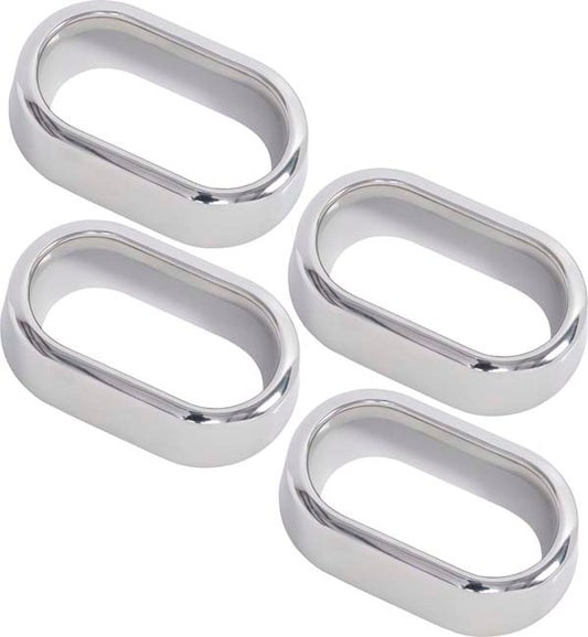 Kentrol Jeep JK Interior Door Handle Bezels 4 Pieces 07-10 Wrangler JK Polished Silver Kentrol