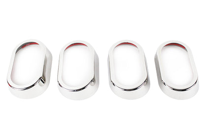 Jeep JK Interior Door Handle Bezels 4 Pieces 07-10 Wrangler JK Polished Silver Kentrol-1
