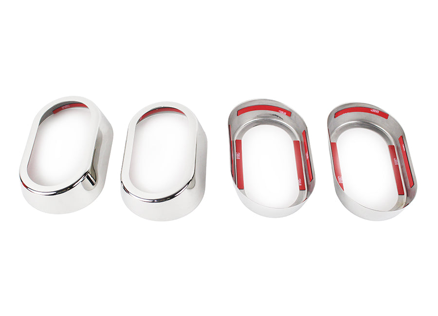 Kentrol Jeep JK Interior Door Handle Bezels 4 Pieces 07-10 Wrangler JK Polished Silver Kentrol