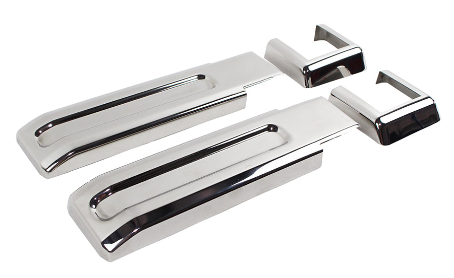 Jeep JK Tailgate Hinge Overlays 4 Pieces 07-18 Wrangler JK Polished Silver Kentrol-2