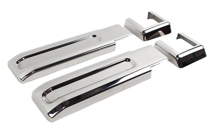 Jeep JK Tailgate Hinge Overlays 4 Pieces 07-18 Wrangler JK Polished Silver Kentrol-2