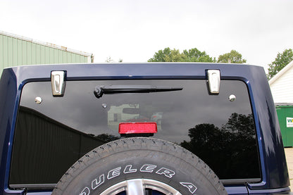 Jeep JK Liftgate Hinge Overlays Pair 07-18 Wrangler JK Polished Silver Kentrol-4