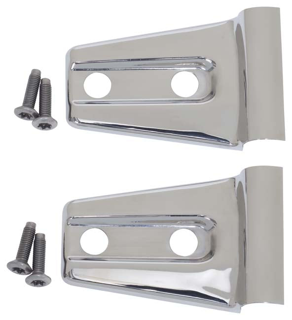 Kentrol Jeep JK Hood Hinge Overlays Pair 07-18 Wrangler JK Polished Silver Kentrol