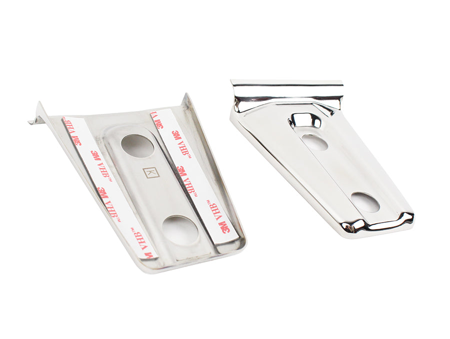 Kentrol Jeep JK Hood Hinge Overlays Pair 07-18 Wrangler JK Polished Silver Kentrol