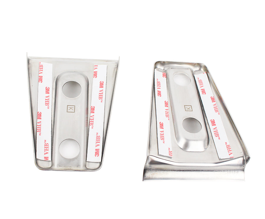 Kentrol Jeep JK Hood Hinge Overlays Pair 07-18 Wrangler JK Polished Silver Kentrol