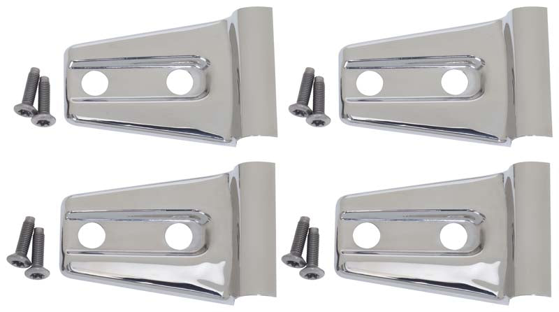 Kentrol Jeep JK Door Hinge Overlays 4 Pieces 2 Door 07-18 Wrangler JK Polished Silver Kentrol