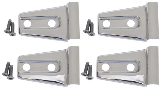 Kentrol Jeep JK Door Hinge Overlays 4 Pieces 2 Door 07-18 Wrangler JK Polished Silver Kentrol