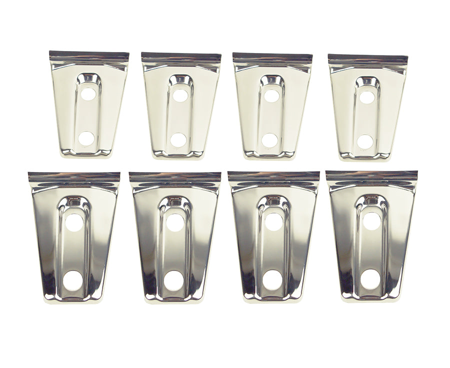 Kentrol Jeep JK Door Hinge Overlays 8 Pieces 4 Door 07-18 Wrangler JK Polished Silver Kentrol