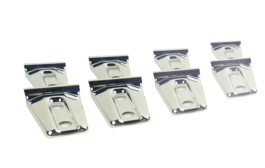 Kentrol Jeep JK Door Hinge Overlays 8 Pieces 4 Door 07-18 Wrangler JK Polished Silver Kentrol