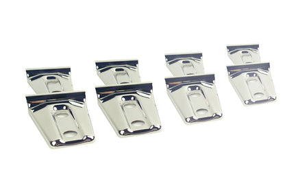 Jeep JK Door Hinge Overlays 8 Pieces 4 Door 07-18 Wrangler JK Polished Silver Kentrol-2