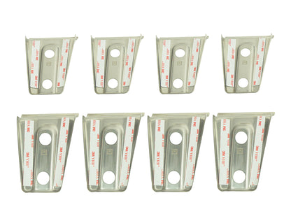 Jeep JK Door Hinge Overlays 8 Pieces 4 Door 07-18 Wrangler JK Polished Silver Kentrol-3