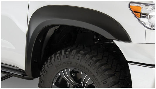 Black Extendafender Style Smooth Finish Front Fender Flares For 2007-2013 Toyota Tundra Bushwacker