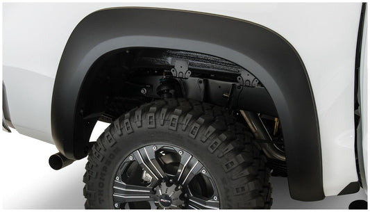 Black Extendafender Style Smooth Finish Rear Fender Flares For 2007-2013 Toyota Tundra Bushwacker
