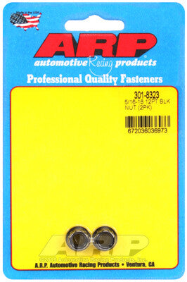 5/16 Inch SAE 12-Point Nut - Chrome Moly Black Oxide ARP Racing Products-4