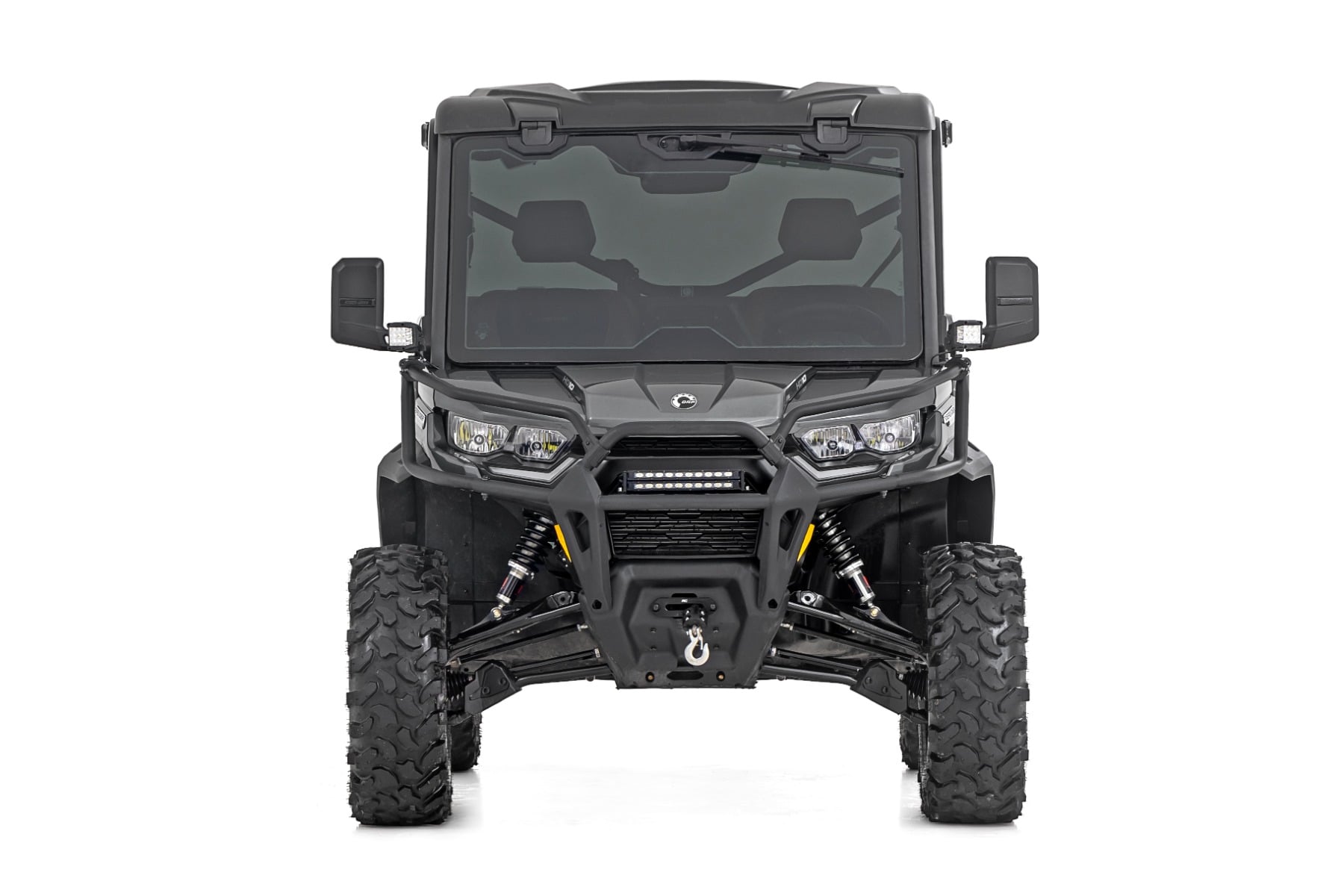 M1 Front Coil Over Shocks Ride Height Adjust Can-Am Defender MAX HD10/PRO HD10 Rough Country-3