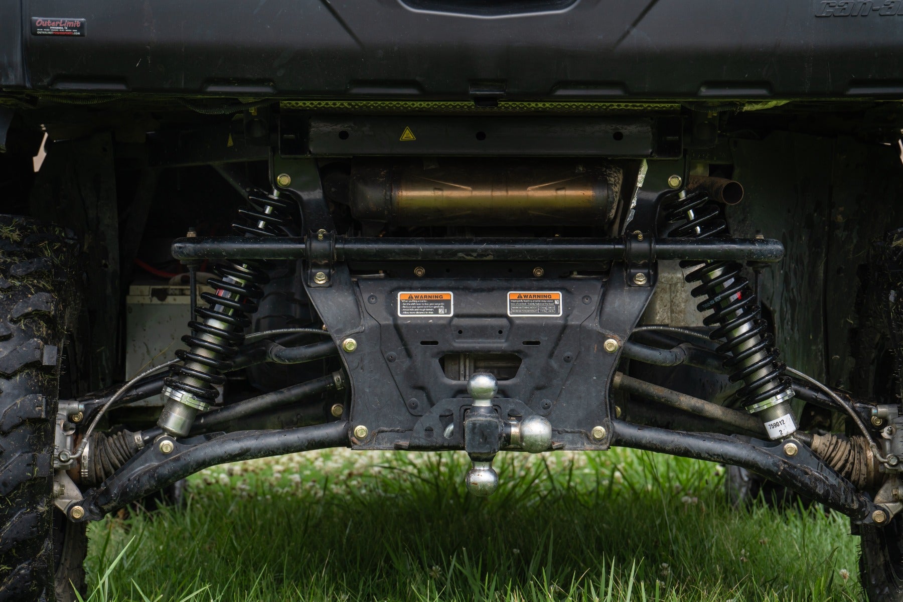M1 Rear Coil Over Shocks Ride Height Adjust Can-Am Defender MAX HD10/PRO HD10 Rough Country-3