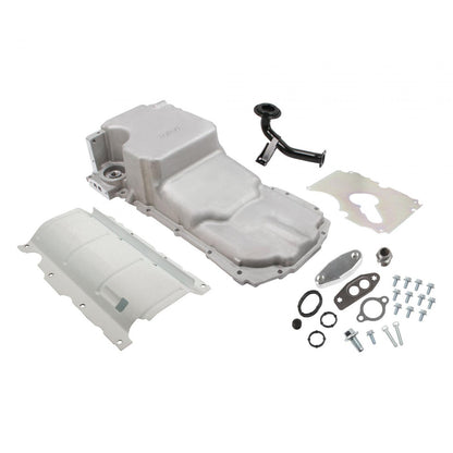 GM Gen V LT Swap Oil Pan As Cast with Turbo Oil Return GM Gen V LT Swap Oil Pan As Cast with Turbo Oil or PVC Return Port Holley