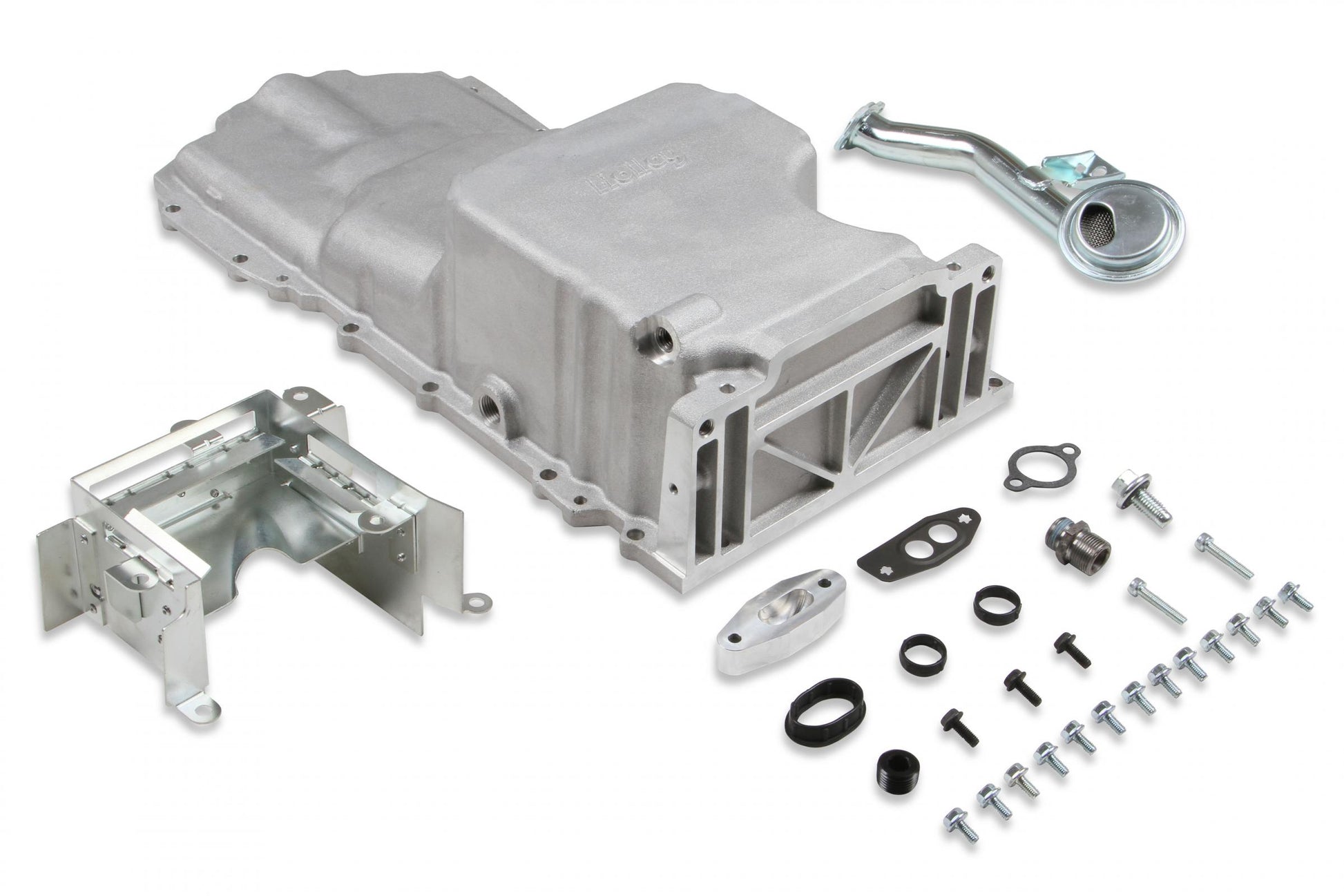 GM Gen V LT Swap Oil Pan Drag Race As Cast with Turbo Oil Return GM Gen V LT Swap Oil Pan Drag Race As Cast Includes Special Drag Race Hinged Door Baffles & Pickup with Turbo Oil Return Holley-23