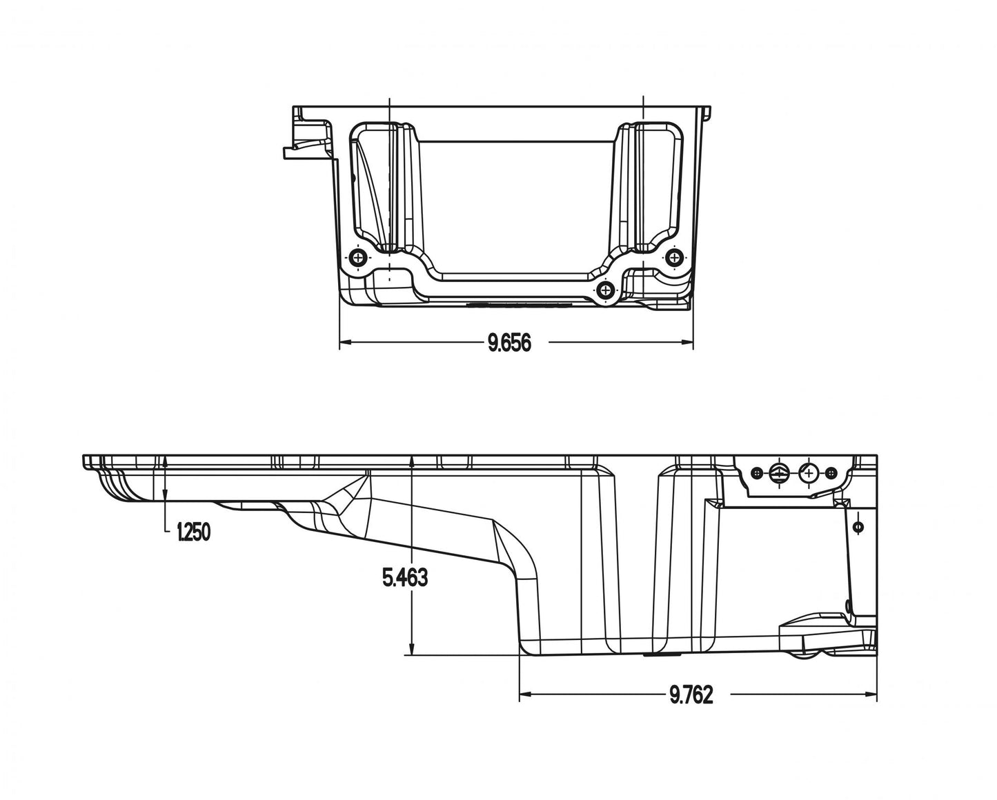 GM LS Swap Oil Pan Additional Front Clearance Fits Most Gm/muscle Car/classic Car/trucks and Any LS Swapped Vehicle Requiring More Clearance at the Front Half of the Pan Holley-2