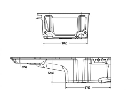 GM LS Swap Oil Pan Additional Front Clearance Fits Most Gm/muscle Car/classic Car/trucks and Any LS Swapped Vehicle Requiring More Clearance at the Front Half of the Pan Holley-2