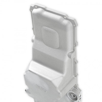 GM LS Swap Oil Pan Most Front Clearance No Drain-Back Holes Fits LS Swapped Vehicles Requiring Even More Clearance Than the 302-1 and 302-2 Same As 302-3 But Without Drain-Back and Plugs Holley-1