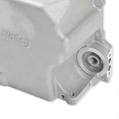 GM LS Swap Oil Pan Most Front Clearance No Drain-Back Holes Fits LS Swapped Vehicles Requiring Even More Clearance Than the 302-1 and 302-2 Same As 302-3 But Without Drain-Back and Plugs Holley-2