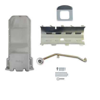 Gen III Hemi Swap Oil Pan Natural Fits Gen III Hemi Hellcat Engines 2015-up 6.2L Supercharged Engines Rear-Sump Design Fits Most Trucks Holley-8