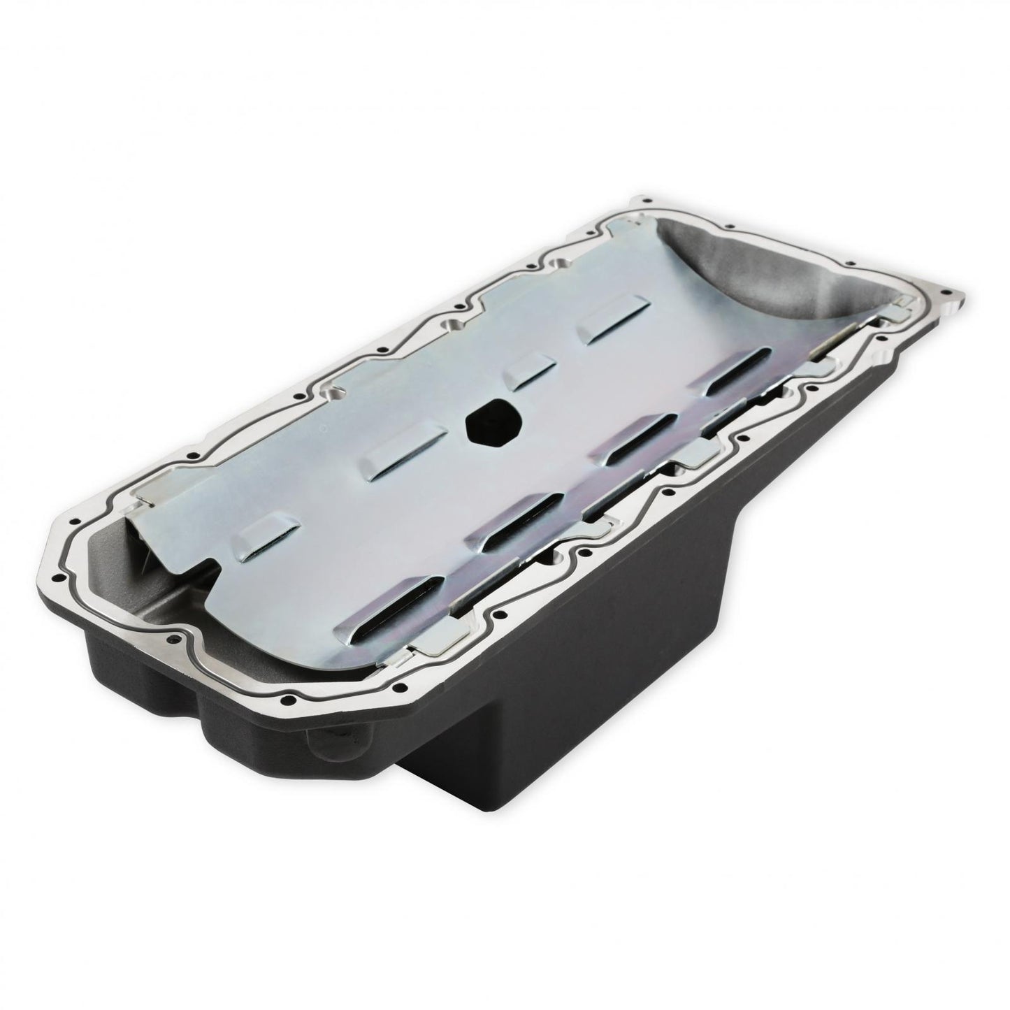Gen III Hemi Swap Oil Pan Mid-Sump Hellcat Black Fits Gen III Hemi Hellcat Engines 2015-up 6.2L Supercharged Engines Mid-Sump Design Fits 1963-1974 Mopar A-Body, B-Body, C-Body & E-Body Holley-15