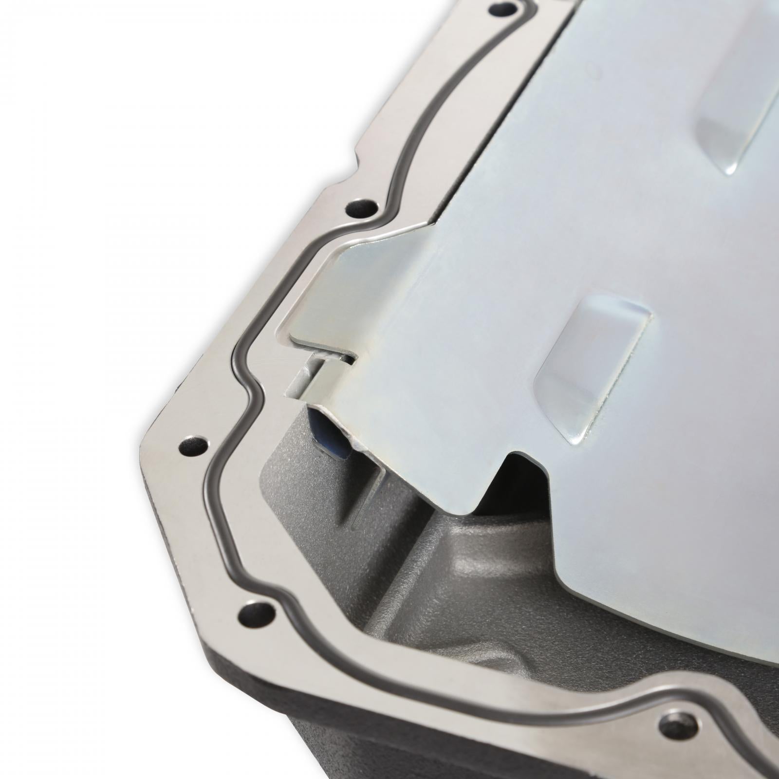 Gen III Hemi Swap Oil Pan Mid-Sump Hellcat Black Fits Gen III Hemi Hellcat Engines 2015-up 6.2L Supercharged Engines Mid-Sump Design Fits 1963-1974 Mopar A-Body, B-Body, C-Body & E-Body Holley-18