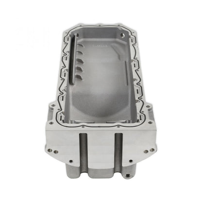 Gen III Hemi Swap Oil Pan Rear-Sump Natural Non-VVT Fits Non-VVT Gen III Hemi Engines 2003-2008 5.7L, 2005-2010 6.1L, 2007-2010 392 Hemi Crate Engines Rear-Sump Design Fits Most Trucks Natural As-Cast Finish Holley-5