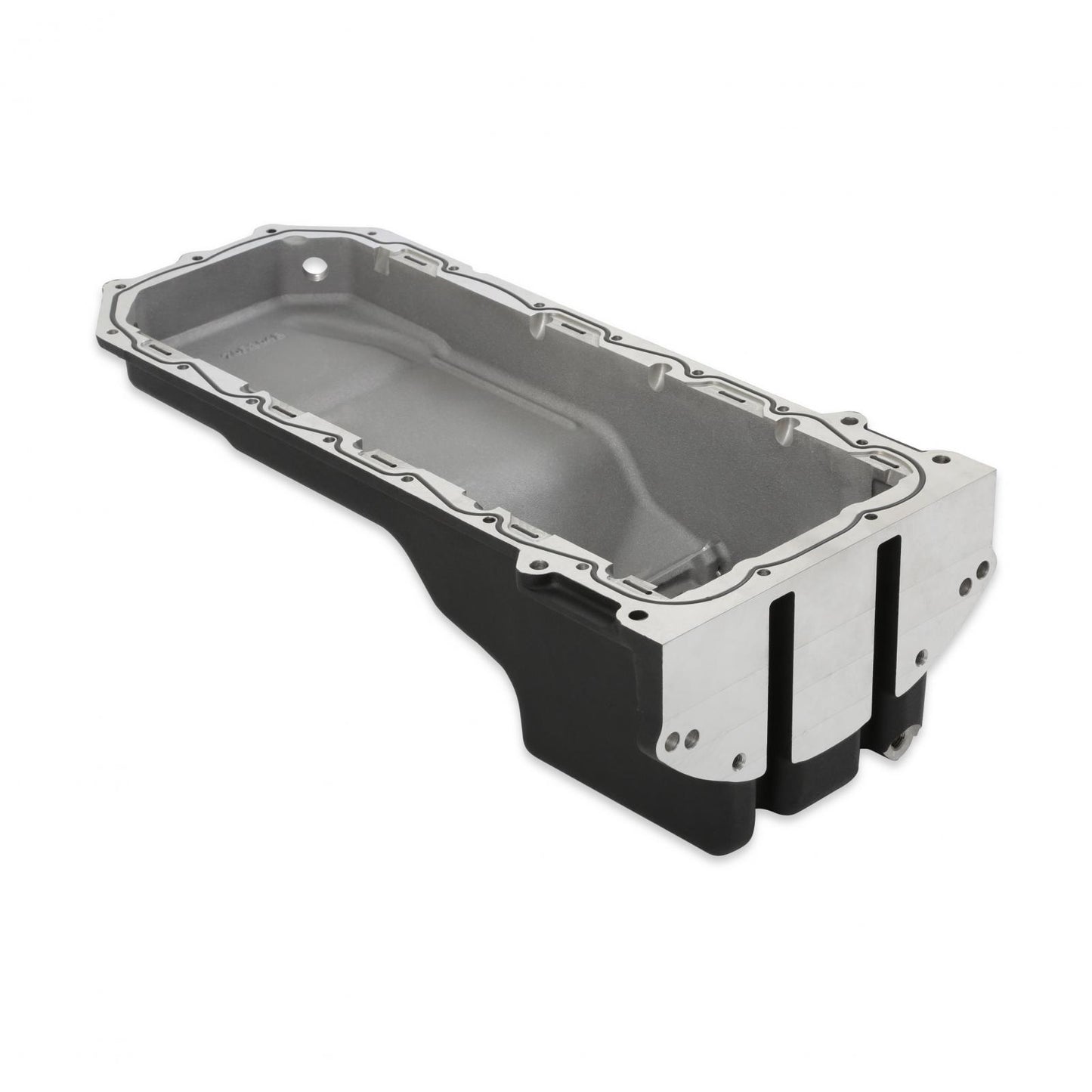 Gen III Hemi Swap Oil Pan Rear-Sump Black VVT Fits VVT Gen III Hemi Engines 2009-up 5.7L & 2011-up 6.4L Engines Rear-Sump Design Fits Most Trucks Black Finish Holley-5