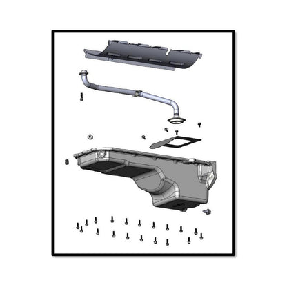 Gen III Hemi Swap Oil Pan Rear-Sump Natural VVT Fits VVT Gen III Hemi Engines 2009-up 5.7L & 2011-up 6.4L Engines Rear-Sump Design Fits Most Trucks Holley-3