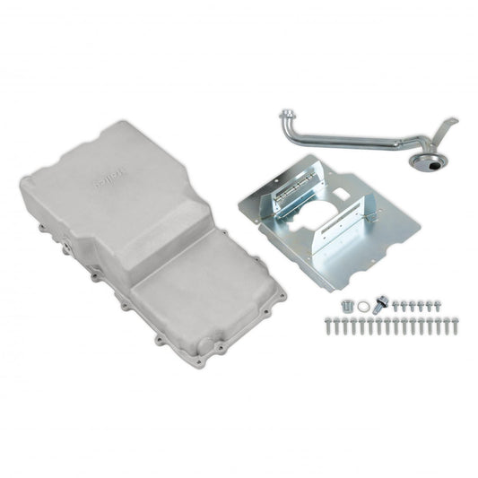 Cast Aluminum Rear Sump Oil Pan Ford Coyote Swap Fits Gen 1 and 2 Coyote Engines in 1953-1979 Ford F100, F150, and F250 2WD Trucks Holley