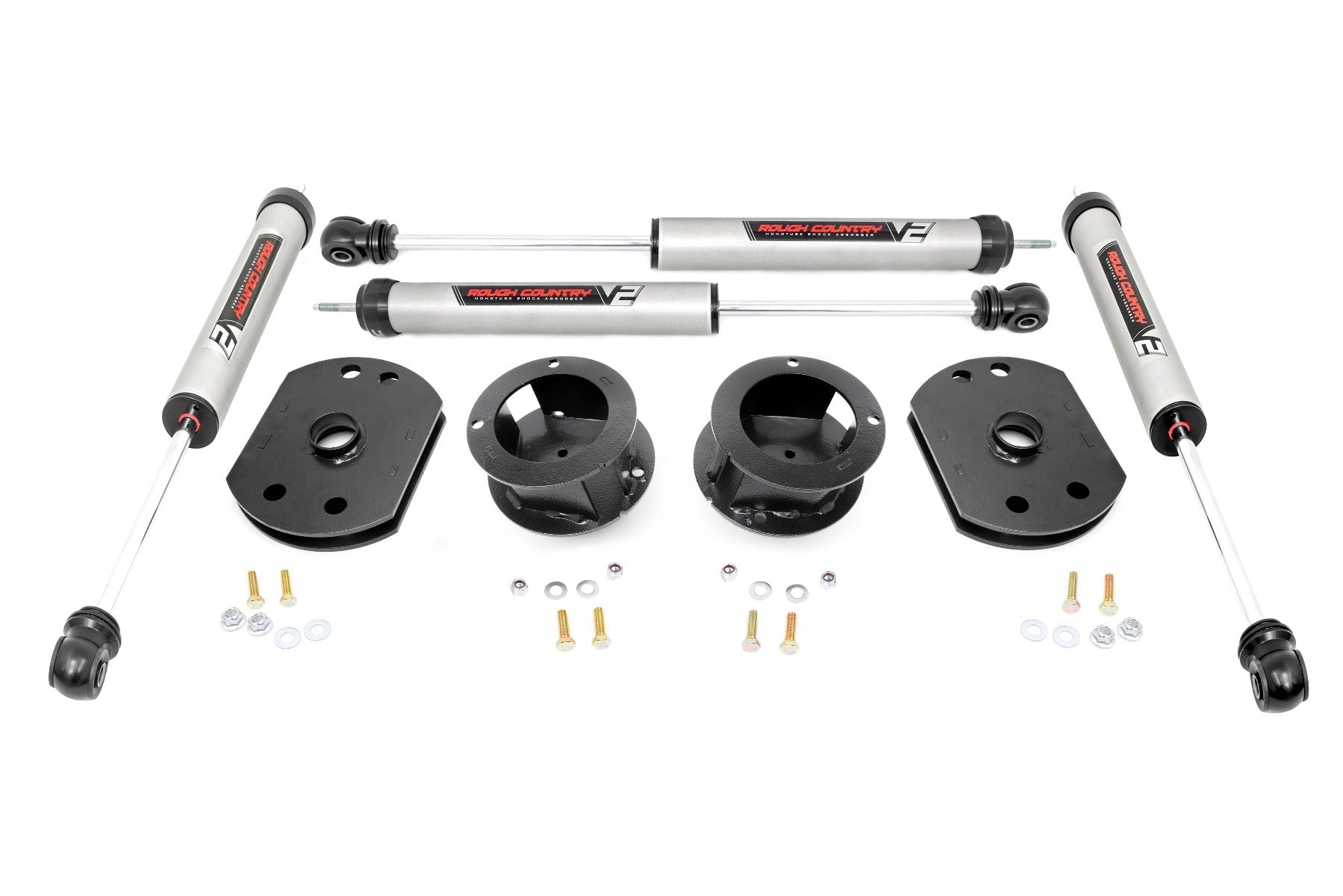 Rough Country 2.5 Inch Dodge Lift Kit V2 Shocks (14-20 Ram 2500 4WD) Rough Country