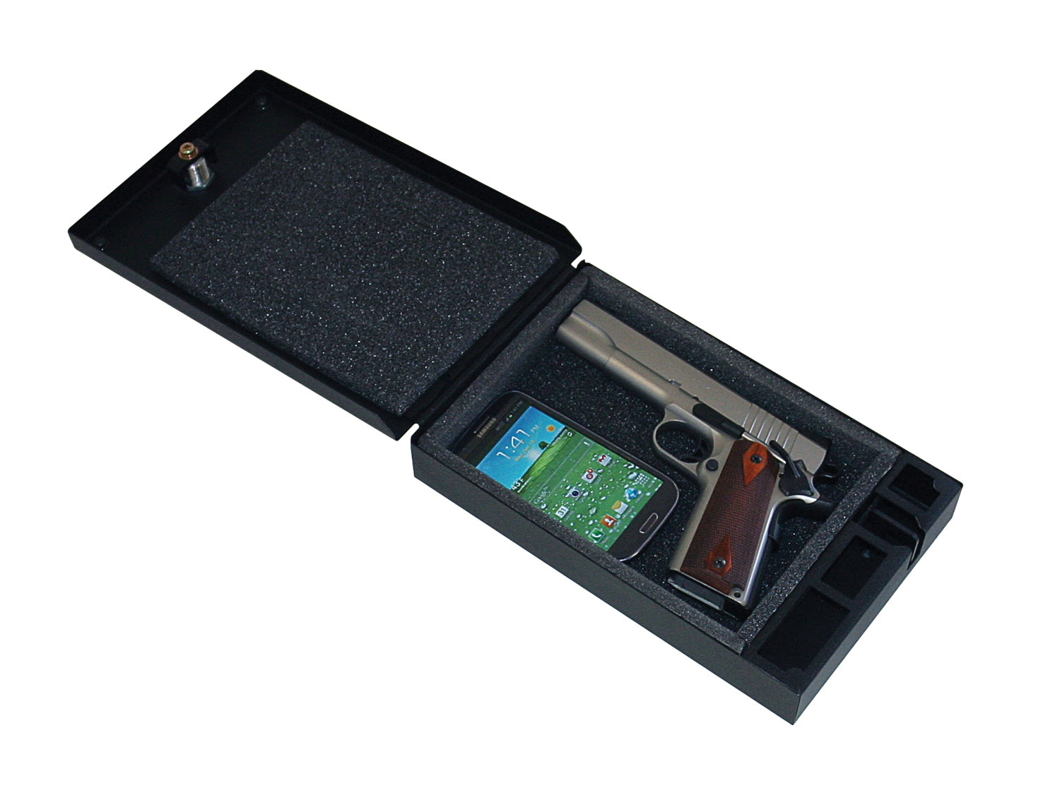 Portable Safe For Full-Size Pistols Universal Black Includes Cable Products Tuffy Security-6