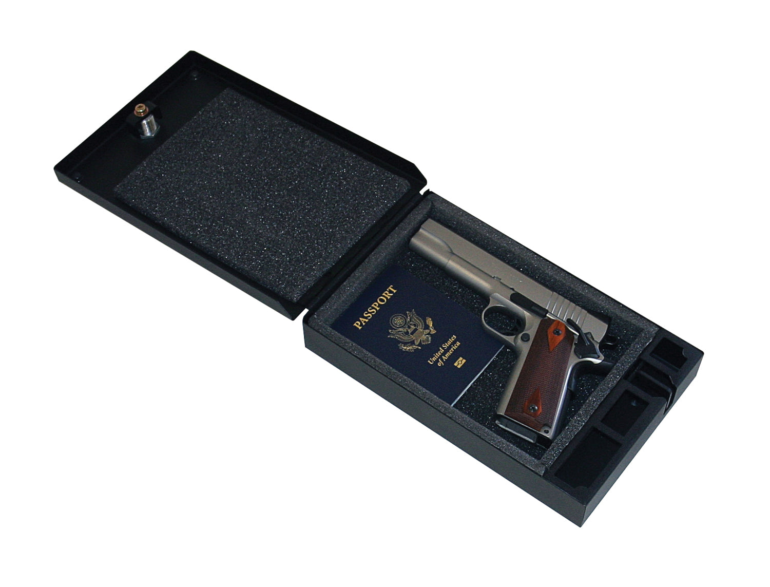 Portable Safe For Full-Size Pistols Universal Black Includes Cable Products Tuffy Security-4