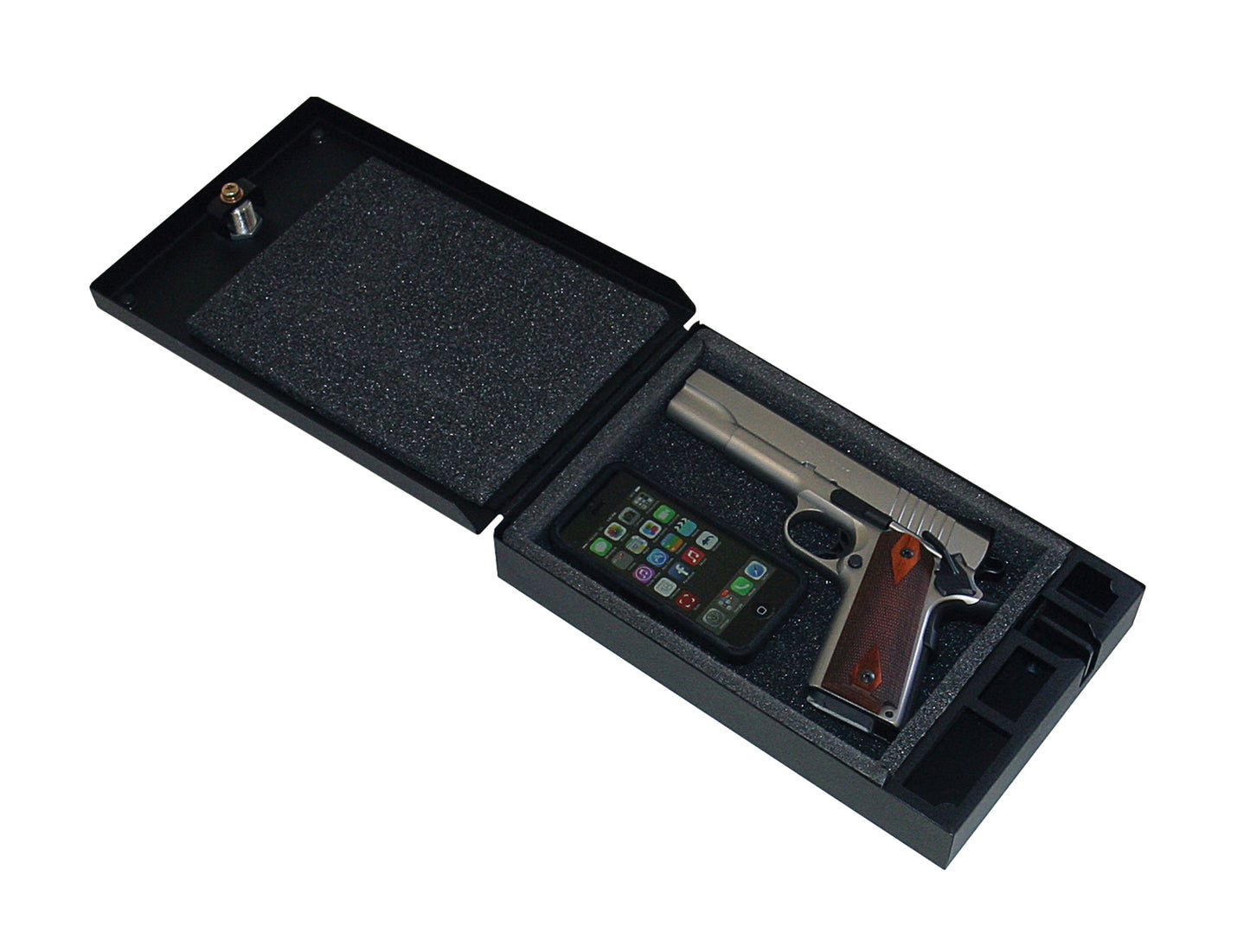 Portable Safe For Full-Size Pistols Universal Black Includes Cable Products Tuffy Security-5