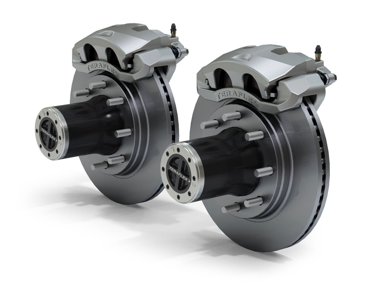 07-18 Wrangler JK Dana 30/44 Front Axle 8-Lug Locking Hub Conversion Kit w/ Vented Big Brakes TeraFlex