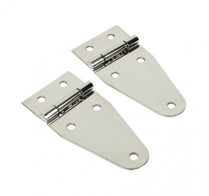 Jeep CJ/YJ Hood Hinge Pair 55-95 CJ and Wrangler YJ Polished Silver Kentrol-2