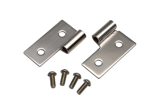 Kentrol JEEP CJ/YJ/TJ Lower Door Hinge Pair 76-06 CJ Wrangler YJ/TJ Polished Silver Kentrol