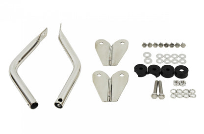 Jeep CJ Mirror Kit Pair 55-86 CJ Polished Silver Kentrol-2