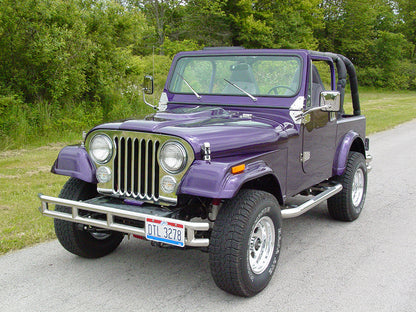 Jeep CJ Mirror Kit Pair 55-86 CJ Polished Silver Kentrol-4