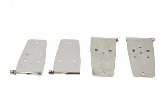Jeep CJ/YJ Door Hinge Set 4 Pieces 76-93 CJ and Wrangler YJ Polished Silver Kentrol-1