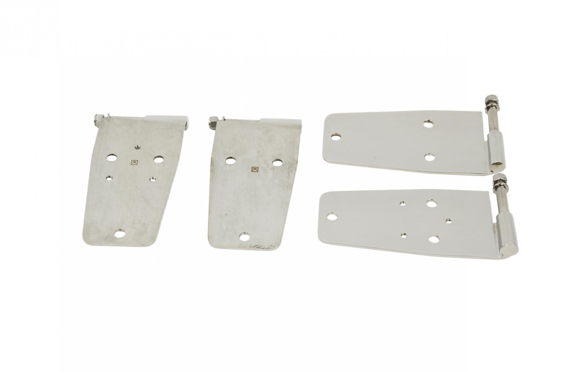 Kentrol Jeep CJ/YJ Door Hinge Set 4 Pieces 76-93 CJ and Wrangler YJ Polished Silver Kentrol