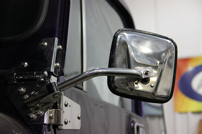 Jeep CJ/YJ Door Hinge Set 4 Pieces 76-93 CJ and Wrangler YJ Polished Silver Kentrol-4