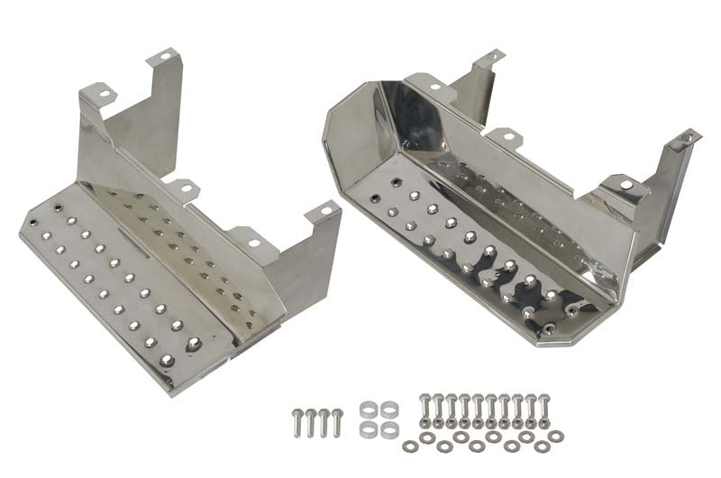 Kentrol Jeep CJ7/YJ Side Steps Pair 76-95 CJ7 Wrangler YJ Polished Silver Kentrol