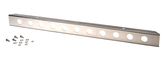 Kentrol Jeep YJ 54 Inch Front Bumper with holes 87-95 Wrangler TJ Polished Silver Kentrol